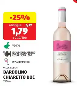 ALDI Villa alberti bardolino chiaretto DOC offerta