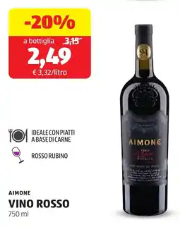 ALDI Aimone vino rosso offerta