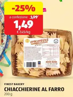 ALDI Finest bakery chiacchierine al farro offerta