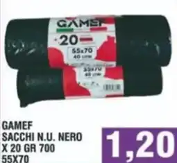 Bitar Gamef sacchi n.u. nero offerta