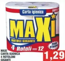 Bitar Maxi carta igienica 4 rotoloni giganti offerta