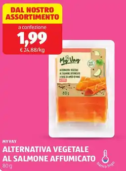 ALDI Myvay alternativa vegetale al salmone affumicato offerta