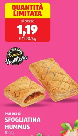 ALDI Pan del dì sfogliatina hummus offerta