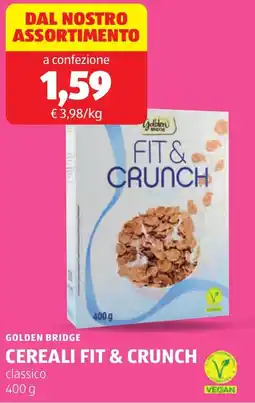 ALDI Golden bridge cereali fit & crunch offerta