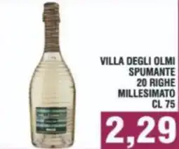 Bitar Villa degli olmi spumante 20 righe millesimato offerta