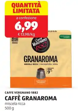 ALDI Caffe vergnano 1882 caffè granaroma offerta