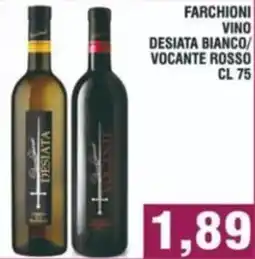 Bitar Farchioni vino desiata bianco/ vocante rosso offerta