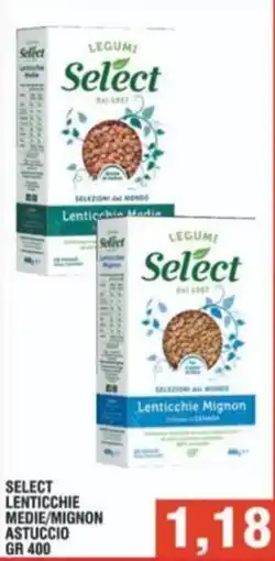 Bitar Select lenticchie medie/mignon astuccio offerta