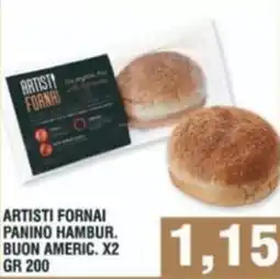 Bitar Artisti fornai panino hambur. buon americ. x2 offerta