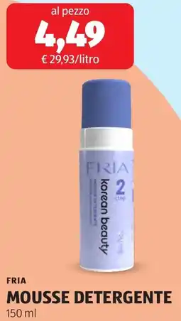 ALDI Fria mousse detergente offerta