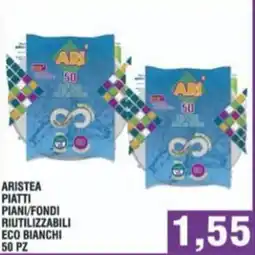 Bitar Aristea piatti piani/fondi riutilizzabili eco bianchi offerta