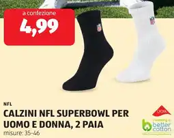 ALDI NFL Calzini superbowl per uomo e donna, 2 paia offerta