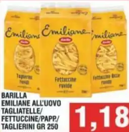 Bitar Barilla emiliane all'uovo tagliatelle/ fettuccine/papp./ taglierini offerta