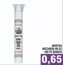 Bitar Aristea bicchieri 80 cc bianco offerta
