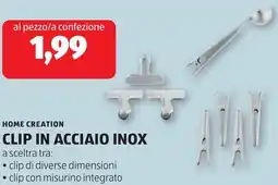 ALDI Home creation clip in acciaio inox offerta