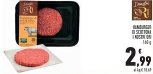 Conad Hamburger di scottona I NOSTRI ORI offerta