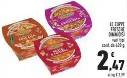 Conad Le zuppe fresche DIMMIDISI offerta