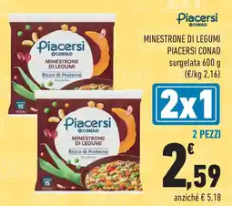 Conad Minestrone di legumi piacersi CONAD offerta