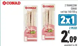 Conad 2 tramezzini CONAD offerta