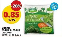 PENNY Spinaci foglia su foglia ORTOMIO offerta