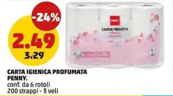 PENNY Carta igienica profumata PENNY offerta