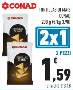 Conad Tortillas di mais CONAD offerta