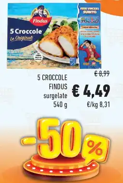 Conad 5 croccole FINDUS offerta