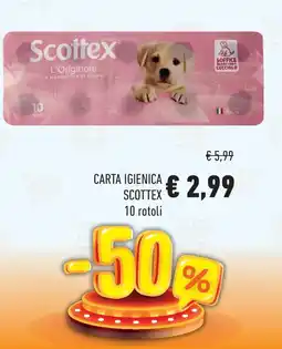 Conad Carta igienica SCOTTEX 10 rotoli offerta