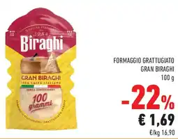 Conad Formaggio grattugiato GRAN BIRAGHI offerta