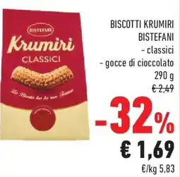 Conad Biscotti krumiri BISTEFANI offerta