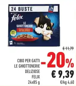Conad Cibo per gatti le ghiottonerie deliziose FELIX offerta