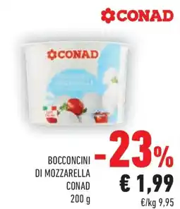 Conad Bocconcini di mozzarella CONAD offerta