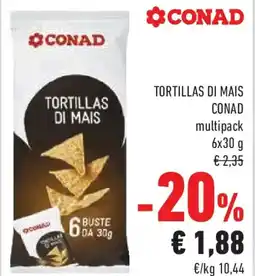 Conad Tortillas di mais CONAD offerta