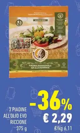 Conad +3 piadine all'olio evo RICCIONE offerta