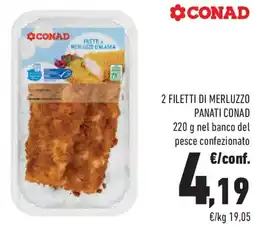 Conad 2 filetti di merluzzo panati CONAD offerta