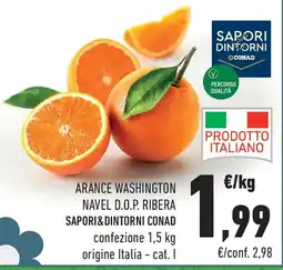 Conad Arance washington navel d.o.p. ribera SAPORI&DINTORNI CONAD offerta