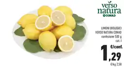 Conad Limoni biologici verso natura CONAD offerta