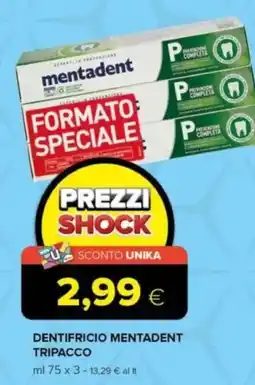 Oasi Dentifricio mentadent tripacco offerta