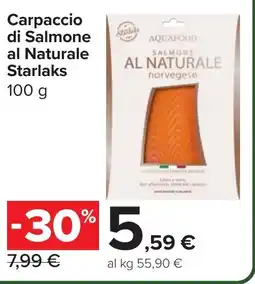 Carrefour Market Carpaccio di Salmone al Naturale Starlaks offerta