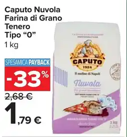 Carrefour Market Caputo Nuvola Farina di Grano Tenero Tipo "0" offerta