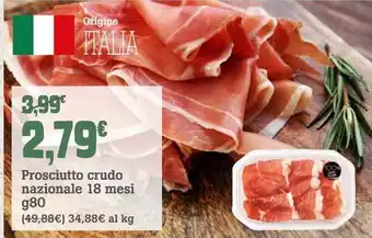 Banco Fresco Prosciutto crudo nazionale 18 mesi offerta