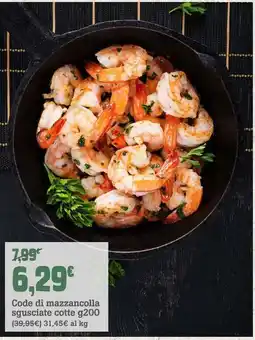 Banco Fresco Code di mazzancolla sgusciate cotte offerta
