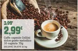 Banco Fresco Caffe capsule Cellini dolce gusto melodico 10 capsule offerta