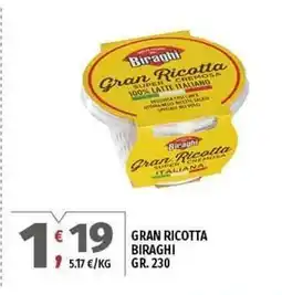 Vivo Supermercati Gran ricotta BIRAGHI offerta