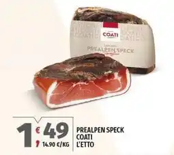 Vivo Supermercati Prealpen speck COATI offerta