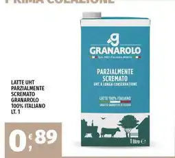 Vivo Supermercati Latte uht parzialmente scremato granarolo 100% italiano offerta