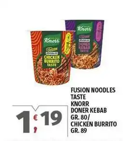 Vivo Supermercati Fusion noodles taste KNORR offerta