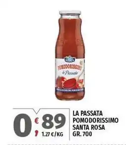 Vivo Supermercati La passata pomodorissimo SANTA ROSA offerta