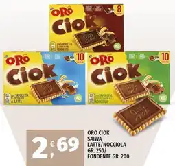 Vivo Supermercati Oro ciok saiwa latte/nocciola/ fondente offerta