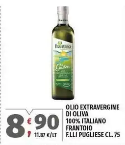 Vivo Supermercati Olio extravergine di oliva 100% italiano frantoio f.lli pugliese offerta